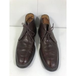 Cheaney Leather Moc Toe Lace-Up Gainborough Chukka Boot Dark Brown Mens US 10